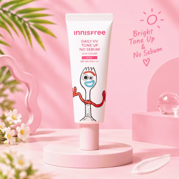 Innisfree Tone Up No Sebum Sunscreen Special Edition Pink SPF50+ PA++++ - 50ml (Without packet)